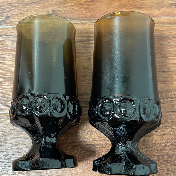 MID CENTURY TIFFIN
FRANCISCAN MADEIRA LEAD
CRYSTAL BROWN STEMMED
GOBLETS - Picture 3 of 16